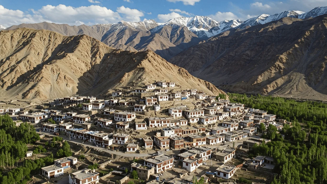 View of Uleytokpo Ladakh village